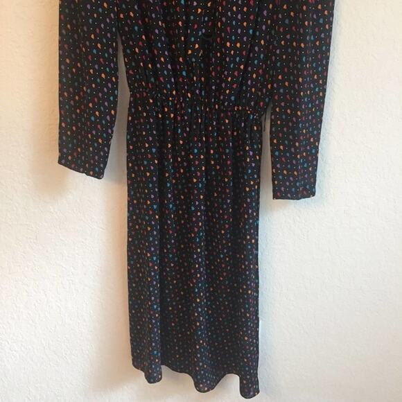 Vintage L Virgo ll sheer 1980s dress self belt - Picture 3 of 8